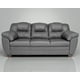 thumbnail image 1 of Sofá de Piel Genuina ConfortoPiel  Toscana Gris Oxford, 1 of 8