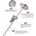 thumbnail image 3 of Stainless Steel Instant Read Kitchen Thermometer 2.12 Inch Big Dial Read, Soup BBQ Turkey Frying Candy Tools, No Battery Needed Cook Thermometer 8 Inch Length, 3 of 8