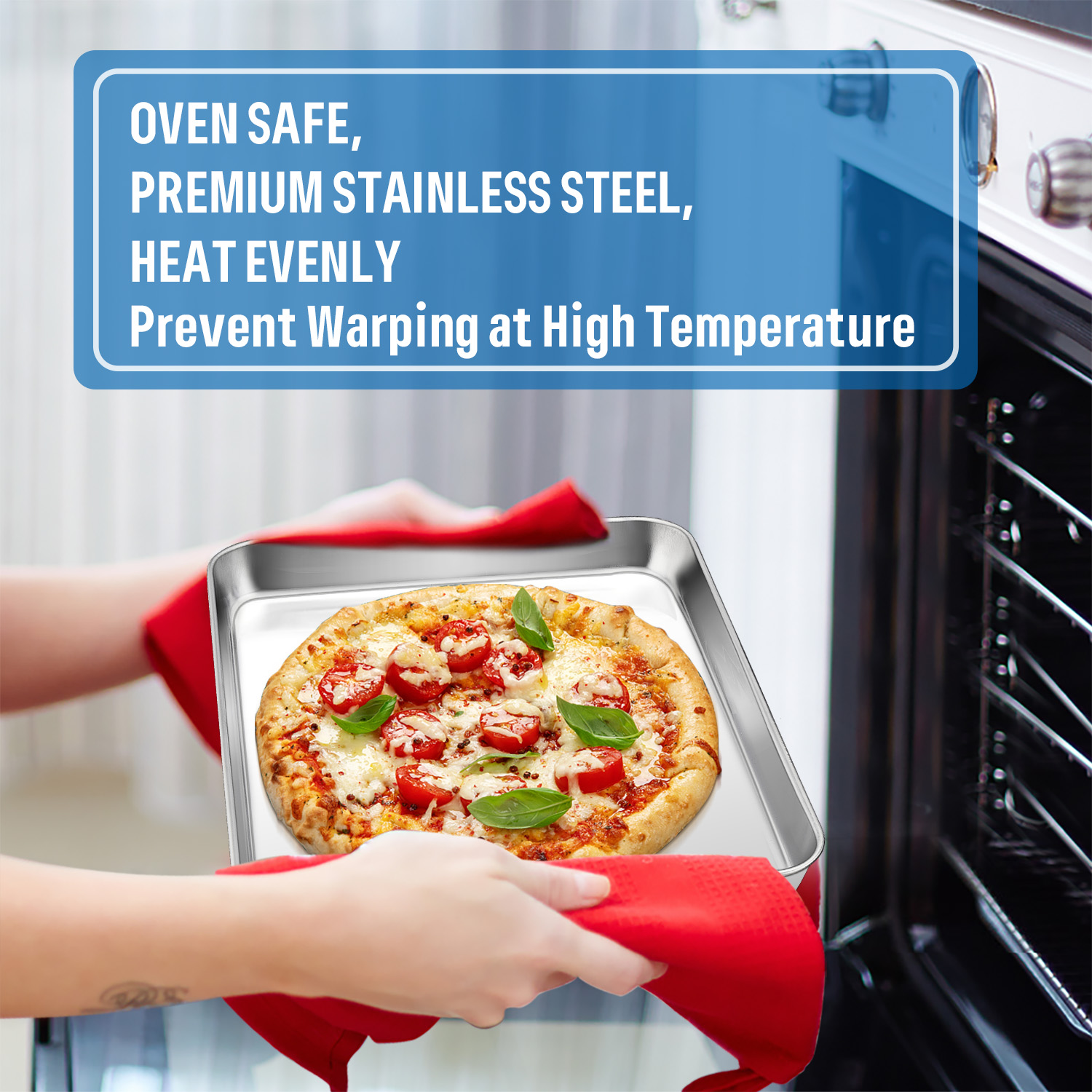 Vesteel 4-Piece Stainless Steel Baking Sheet Set photo 7