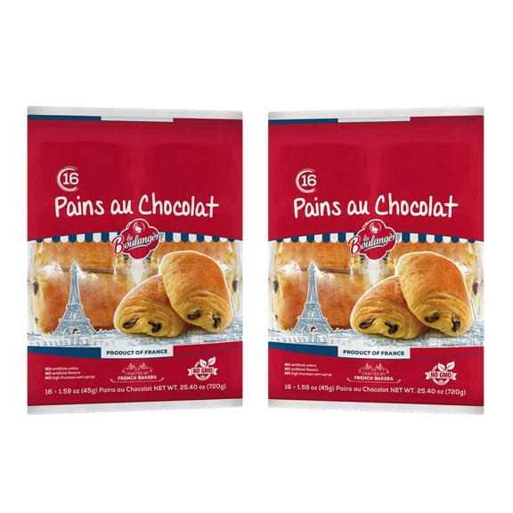 2 Pack | La Boulangere Pains au Chocolat Croissants, 16 ct