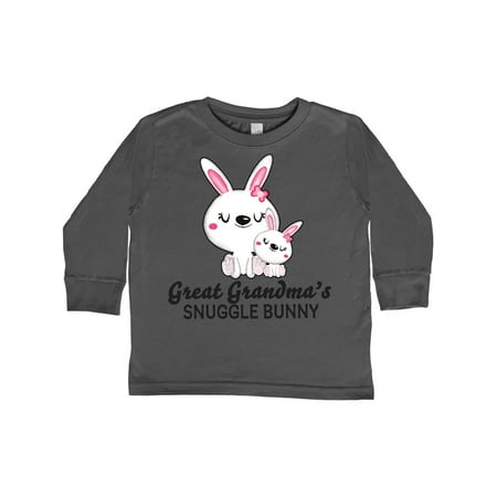 

Inktastic Great Grandmas Snuggle Bunny Easter Gift Toddler Toddler Girl Long Sleeve T-Shirt
