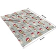 thumbnail image 4 of Gray Christmas Santa and Reindeer Pattern Blanket,Comfortable Soft Flannel Throw Blanket,All Season,Warm Lightweight Blankets for Sofa Bed Couch Living Room Chair,60"x80", 4 of 4