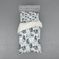 thumbnail image 2 of Ambesonne Grey Bedding Set 4 Pcs, Horse Royal Animal Retro, Queen, Grey White, 2 of 3