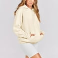 thumbnail image 5 of Yigetop Essentials Hoodie, Women Oversized Sweatshirt Casual Basic Long Sleeve Athletic Workout Pullover Fall Clothes Thin Hoodie Light Yellow M, 5 of 9