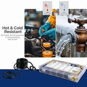 O Ring Kit - 1560 Pcs 32 Size - Nitrile Rubber O Rings Assortment Kit + 4 Hook Set & Grease Tube – for Automotive, Plumbing, Pressure Washer, Air or Gas Sealing Connections (O Rings 1560 Pcs)