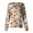 Beige, variant on Domzest Women's Halloween Scrub Jacket Pumpkin Ghost Bat Graphic Button Front Scrub Top Funny Long Sleeve Nurse Working Uniform Orange 5XL
