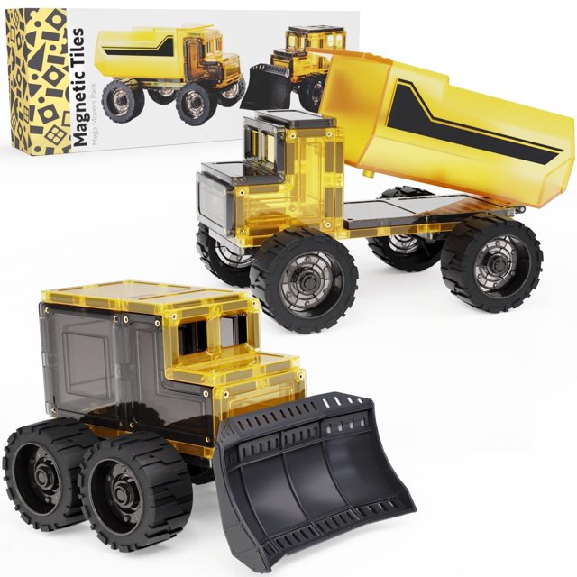 Bloques magnéticos de construcción de camiones Learn & Grow Mega Movers
