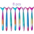 thumbnail image 2 of ShenMo 8 Mermaid Pens, Creative 0.5mm Fishtail Pens, Mermaid Ballpoint Pens with Gradient Colors, 2 of 5