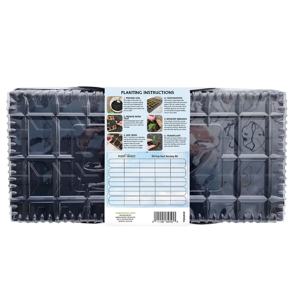 Ferry-Morse Durable Plastic Seed Starting Tray With 50 Plantable