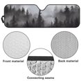 thumbnail image 5 of Uorisanigo Windshield Sun Shade for Jeep Wrangler Rubicon Sahara TJ JK JKU 2 Door & 4 Door, Aluminum Foil Tie-Dye Forest Front Window Sun Visor Blocks UV Rays Foldable Sunshade, 5 of 7