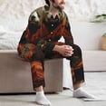 thumbnail image 7 of Naloa Jungle Meditating Panda Men’s Pajamas Set - Long Sleeve Button Down Sleep Shirt and Pajama Bottoms Sleepwear Set-XX-Large, 7 of 7