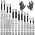 thumbnail image 1 of Juego de 12 Pzas de Destornilladores Magnéticos Altos, Taladro Bit, Multi Tamaño, Acero Al Carbono, Antideslizantes, Kit de Destornilladores de Impacto Bit para Tornillos, 1 of 11
