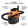 thumbnail image 2 of Armor All,AA255 , Aspirateur d'Atelier Utilitaire Humide/sec de 2,5 Gallons, 2 HP de Pointe, 2 of 5