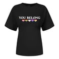 thumbnail image 4 of T-Shirt à Manches Courtes Imprimé Col Rond Mode Décontractée pour Femmes pour Usage Quotidien, 4 of 4