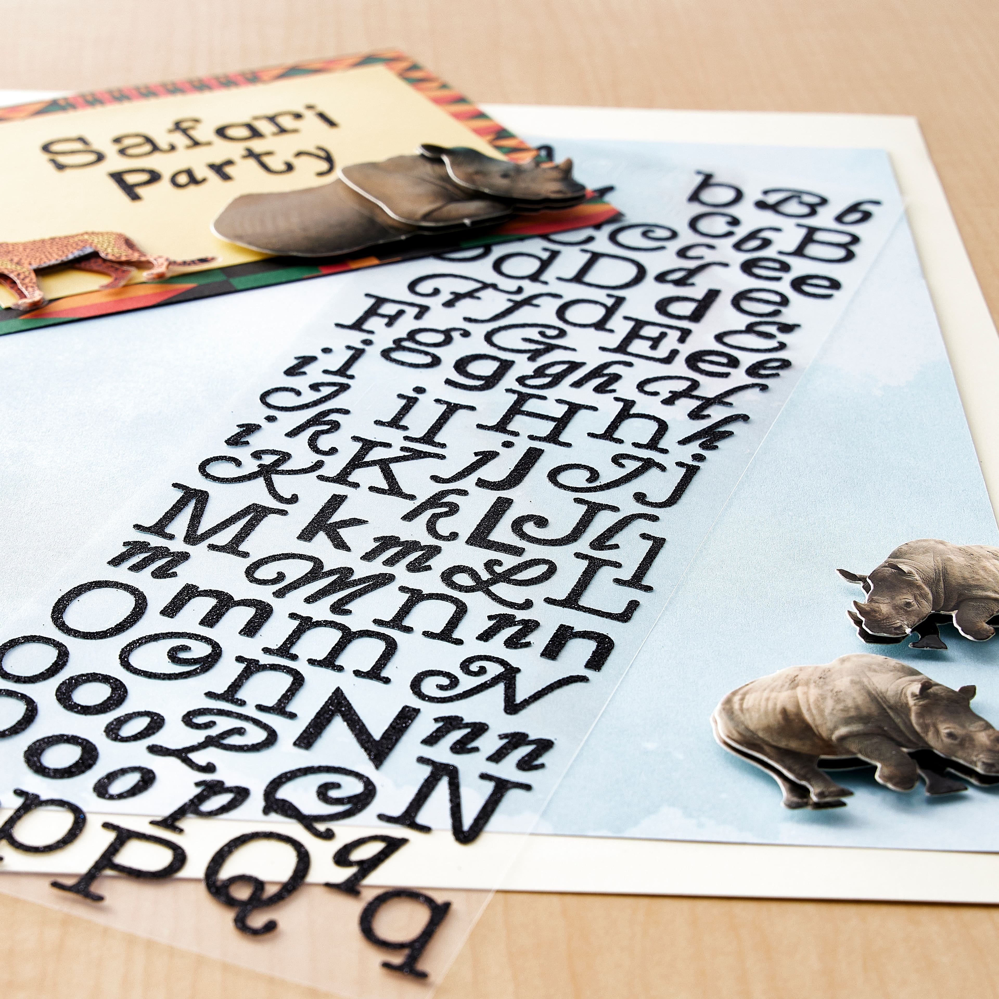 Recollections Glitter Alphabet Stickers, 12 Pack