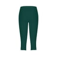 thumbnail image 5 of Green Women's Leggings, Women'S Cropped Pants 2024 High Waisted Yoga Capri Pants Lightweight Comfortable Solid Color Soft Casual Pajama Pants,Women's Legging 3XL, 5 of 5