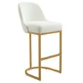 thumbnail image 6 of Leick Home Barrel Back Bar Stools with High Density Foam Seat, White/Gold (Set of 2), 6 of 17