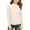White, variant on Girls Ribbed Knit Pullover Sweater Long Sleeve Mock Neck Casual Soft Stretchy Lightweight Top for Kids Teens