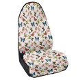 thumbnail image 2 of POLERO Front Seat Cover Machine Washable Plush Microfiber, Compatible with Van Truck Seat, for Cars Trucks SUVs, Multicolor Butterfly Print, 2 of 7