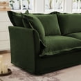 thumbnail image 4 of Modern Minimalist Fabric Armchair 85cm - Green & Comfortable, 4 of 17