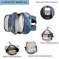 thumbnail image 3 of FORMRS Unisex School Backpack 17" Student Travel Bag with Laptop Compartment, Night Floating Whale, 3 of 7