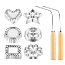 New Arrivals 8 Pieces Rosettes Timbale Set, with Handle, Funnel Cake Maker Kit