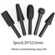 thumbnail image 3 of Rotary Burr Set for Wood Carving Engraving Grinding - 1/4" Shank 6mm Drill Bit Accessories, 3 of 4