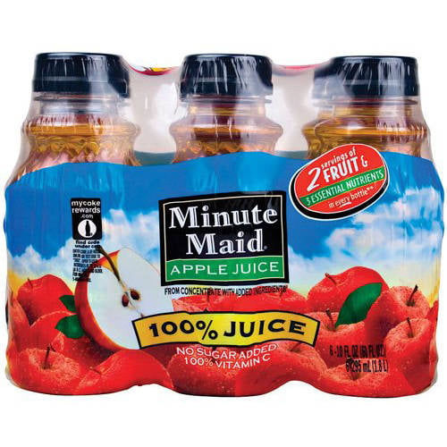 Minute Maid 100 Apple Juice 10 Fl Oz 6 Count Walmart Com