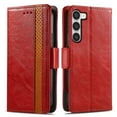 thumbnail image 5 of ELEHOLD Premium Leather Wallet Case for Samsung Galaxy S23 Plus/S23+  6.6" Practical Card Slots Money Slot RFID Blocking Stand Function Luxury Purse Case,Red, 5 of 7
