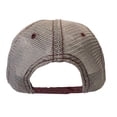 thumbnail image 4 of Scuba Monkey Vintage Washed Canvas and soft mesh back with single plastic snap back strap hat for men (Burgundy/Gray), 4 of 4