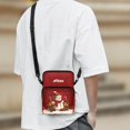 thumbnail image 3 of CHAQLIN Christmas Snowman Crossbody Shoulder Bag, Polyester 2 Layer Portable Messenger Pouch for Women and Girls, Travel Running Use, 3 of 8