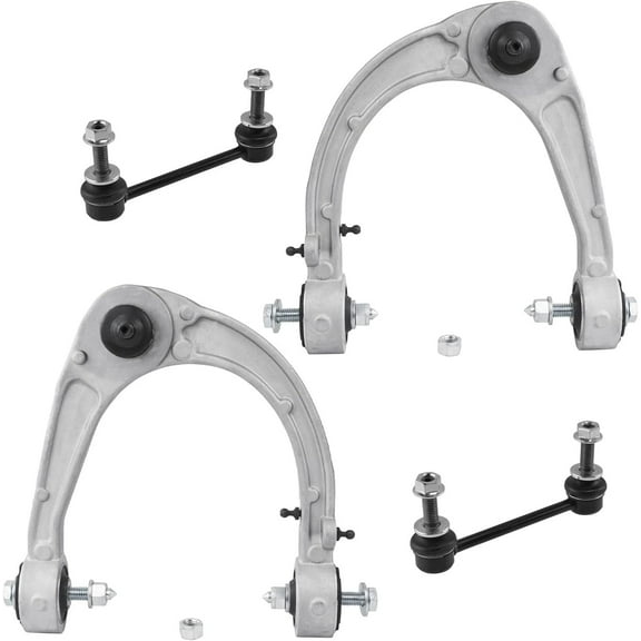 Detroit Axle - AWD Front End Control Arms Kit for 2008-2014 Cadillac 2 Upper Control Arms with Ball Joint 2 Sway Bar End Links 2009 2010 2011 2012 2013 Suspension Replacement