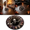 thumbnail image 3 of Halloween 3D Optical Illusion Rug 23.62 Inch, Ghost Skeleton Vortex Circular Mat with Spooky Depth Design, Non Velvet Floor Carpet for Bedroom Living Room, 3 of 9