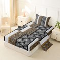 thumbnail image 2 of Erosebridal Abstract Zebra Print Polka Dots Twin Sheet Sets 3pcs For Teens,Boys Girls Hippie Flower Damask Bedding,Black Brown, 2 of 5