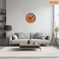 thumbnail image 6 of 2D Flat 1pc 10Inch Wooden 1pc Math Formula Wooden Wall Clock - Silent Swiss Quartz Movement, Large Easy-to-Read Hands Face with Mathematical Equations - Battery-powered, 6 of 7