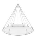 thumbnail image 5 of GGI International Hanging Swing Nest with Pillow, Double Hammock Daybed Saucer Style Lounger Swing, 264 Pound Capacity White, 5 of 5