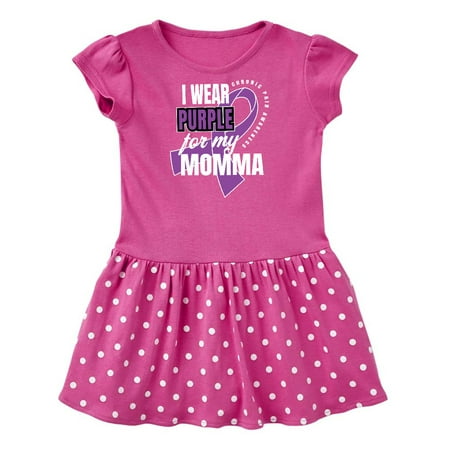 

Inktastic Chronic Pain I Wear Purple For My Momma Gift Baby Girl Dress