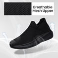 thumbnail image 4 of BNRSHOE Walking Shoes Women's Mesh Sock Casual Sneakers Lightweight Comfy Flats Black, 4 of 8