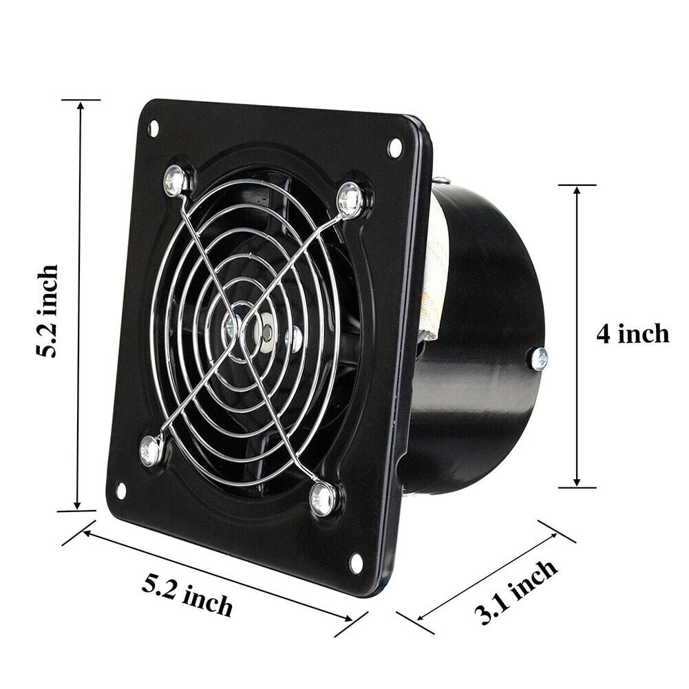 US 4-8'' Exhaust Fan Ventilation Extractor Fan Wall-Mounted Blower Anti-backflow