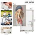 thumbnail image 6 of Yayeee 2 Pack Hand Towels for Bathroom 100% Cotton 16" x 28" Kitchen Towel, Yellow Dog Artist, 6 of 7