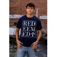 thumbnail image 4 of Redeemed Cross Christian Faith Plus Size Crewneck Graphic Tee Shirt Brisco Brands 5X, 4 of 5
