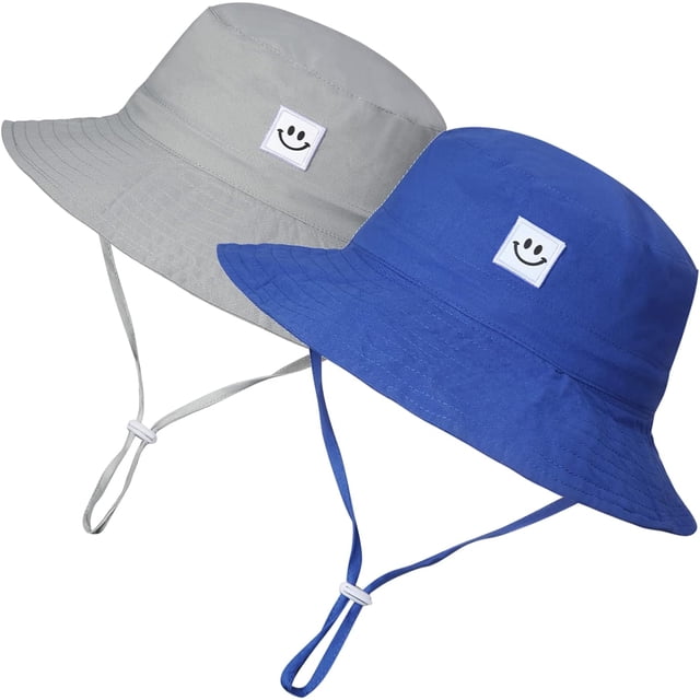 Baby Sun Hat Smile Face UPF 50+ Toddler Bucket Hat for Boys Girls 0-7 Years