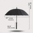 thumbnail image 2 of 38" Inch tall Black Samurai Ninja Umbrella Katana Samurai Swords Handle Windproof Semi-automatic Umbrella B11781, 2 of 8