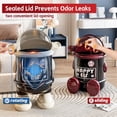 thumbnail image 5 of ShadeMart 4 Gallon Kids Trash Can with Swing Lid, Cartoon Robot Design, Red Standing Garbage Bin, 5 of 7
