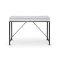 thumbnail image 3 of Marcelino Wooden Desk White/Black 43.3L x 21.6W x 30H 2 Storage Drawers, 3 of 11