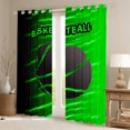 thumbnail image 2 of Feelyou Cartoon Green Basketball Blackout Curtains Set of 2 (52x84 Each), Neon Abstract Ombre Window Curtains, Teens Kids Boys Girls Curtains and Drapes, Curtains and Drapes Decor, 2 of 6