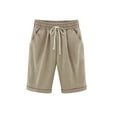 thumbnail image 1 of MAWCLOS Ladies Short Hot Pants High Waist Beach Shorts Bermuda Mini Pant Comfy Vacation Elastic Bottoms Khaki 3XL, 1 of 2
