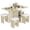 Beige, variant on MOOSENG Folding Dining Table Set for 4, Dinner Table with 4 Leather Chairs and Shelves, Space Saving Foldable Dining Table with 6 Wheels, Kitchen Table Set for Small Spaces