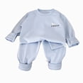 thumbnail image 4 of TOWED22 Kids Toddler Boys Girls Pajamas Truck Pajamas Gift Pjs Set Fall Winter Sleepwear 3 6 9 12 18 24 Months 2 3 4 5 6 7 8 9 Years(Blue,3-6 M), 4 of 5