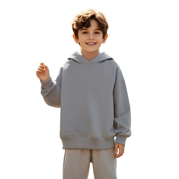 Girls Hoodies Grey Hooded Lightweight Long Sleeve Hoodies Winter Clothes r Boys Clothes 10-11 Years Boys Girls Fashion